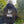 Person wearing a black hoodie with white text outdoors