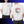 White t-shirt with cherry blossom tree design on front and back, worn by a person.