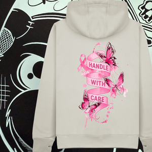 Handle With Care Butterfly Zip Hoodie — Pink Edition